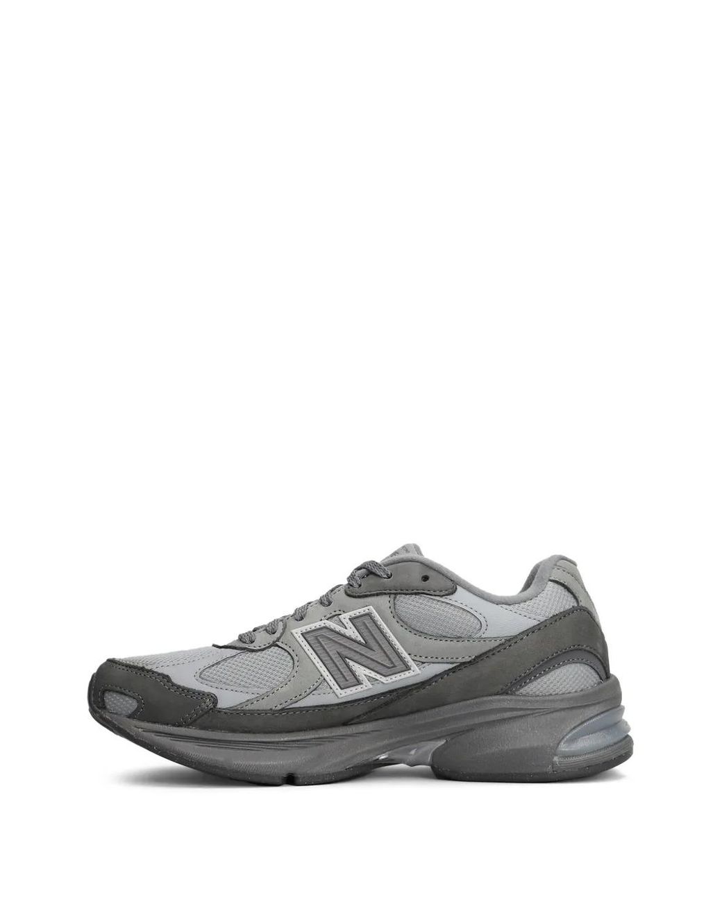 New Balance Gray X Comme Des Garçons Homme Panelled Logo-Patch Sneakers for men