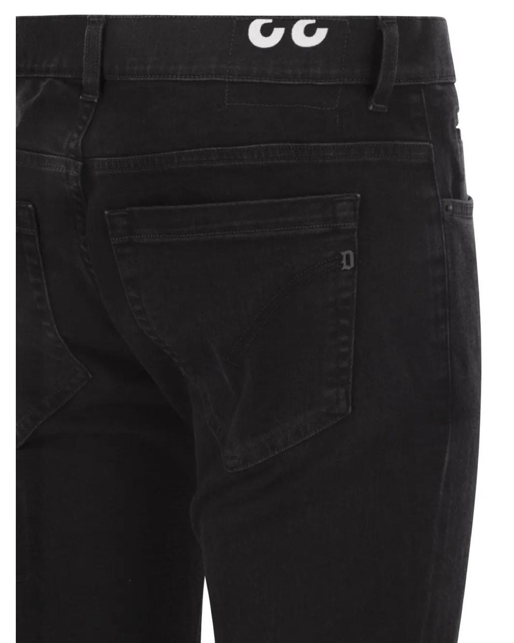 Dondup Black George Five-Pocket Jeans for men