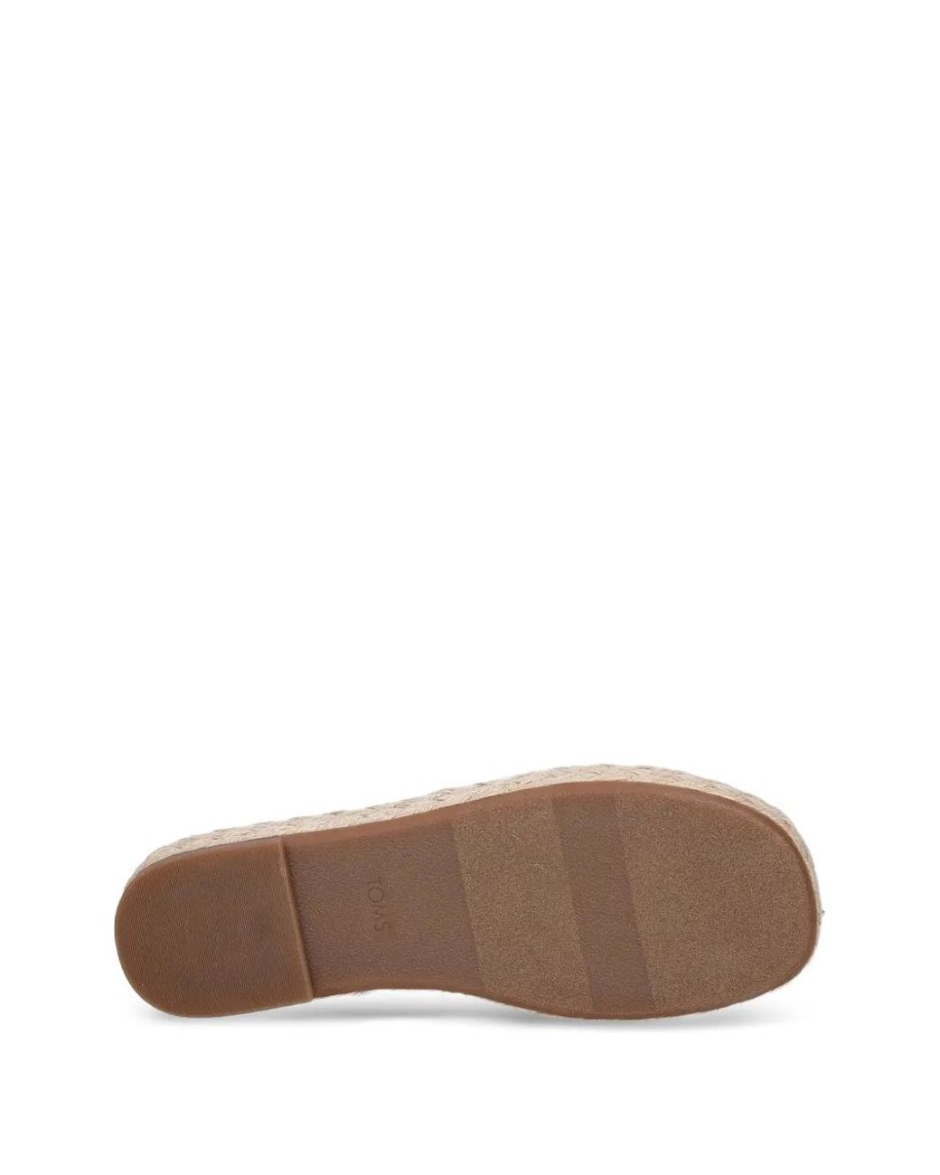 TOMS White Abby Twist-Detail Espadrille Slides