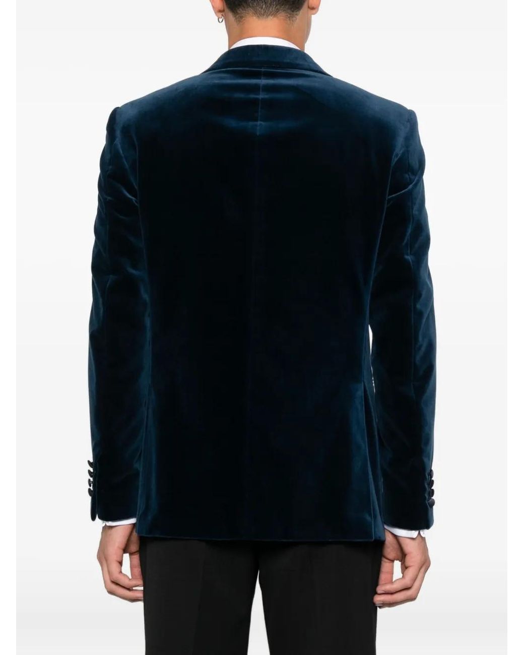 Canali Blue Velvet Blazer for men