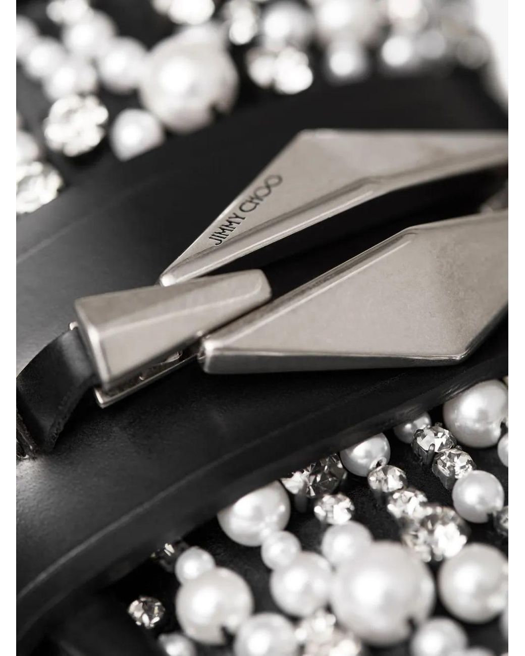 Jimmy Choo Black Marlow Diamond Loafers