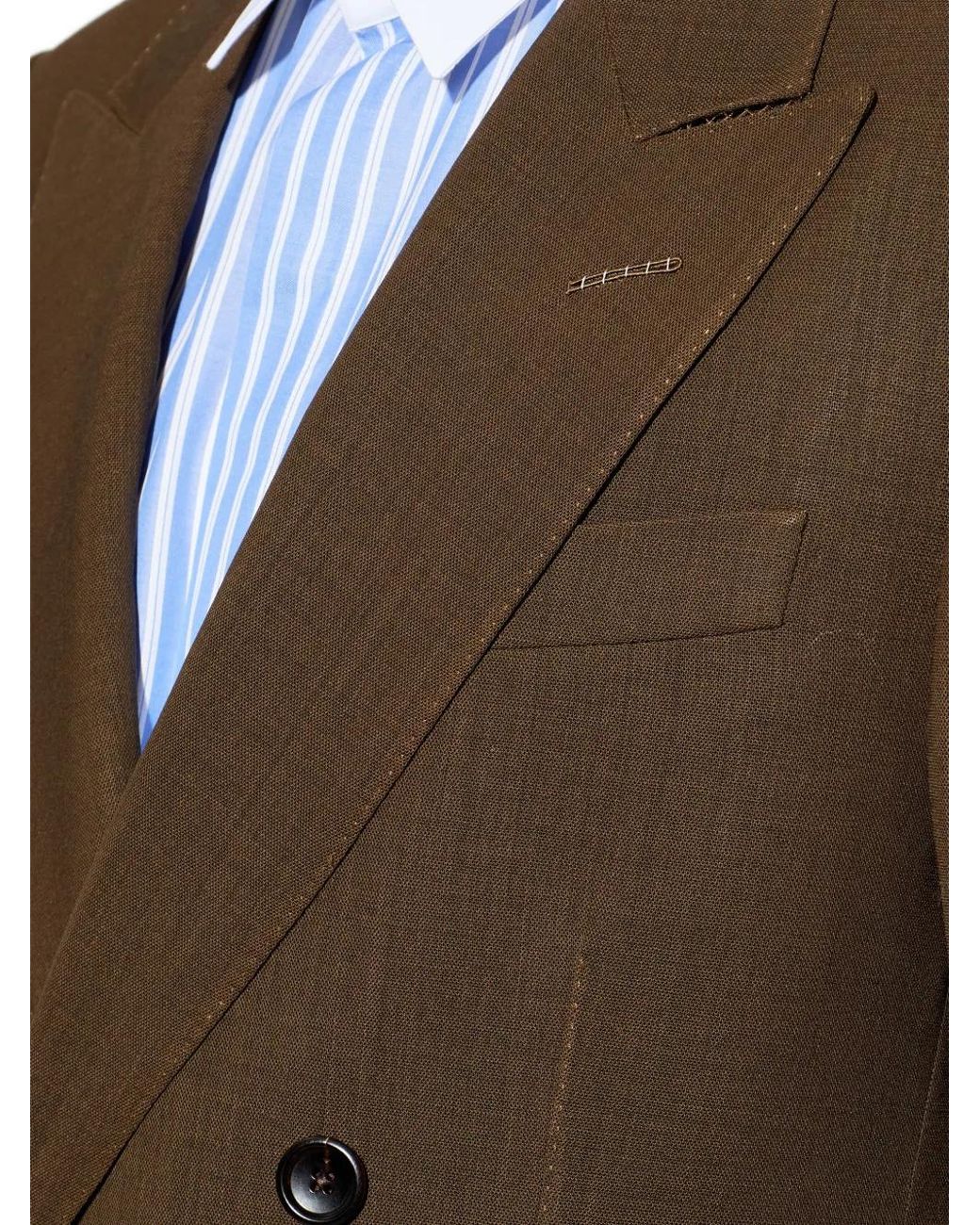 Blazer Con Doble Botonadura Tom Ford de hombre de color Brown
