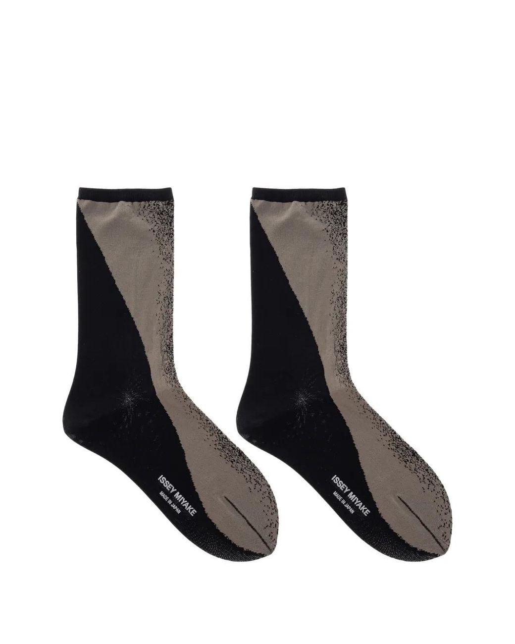 Issey Miyake Black Graphic-Pattern Socks