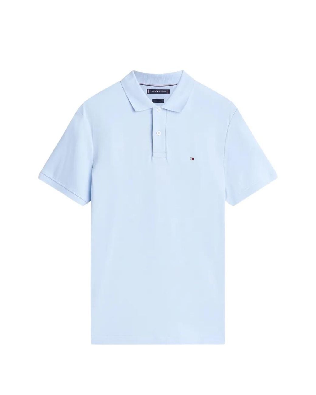 Tommy Hilfiger Blue Polo En Coton À Manches Courtes for men