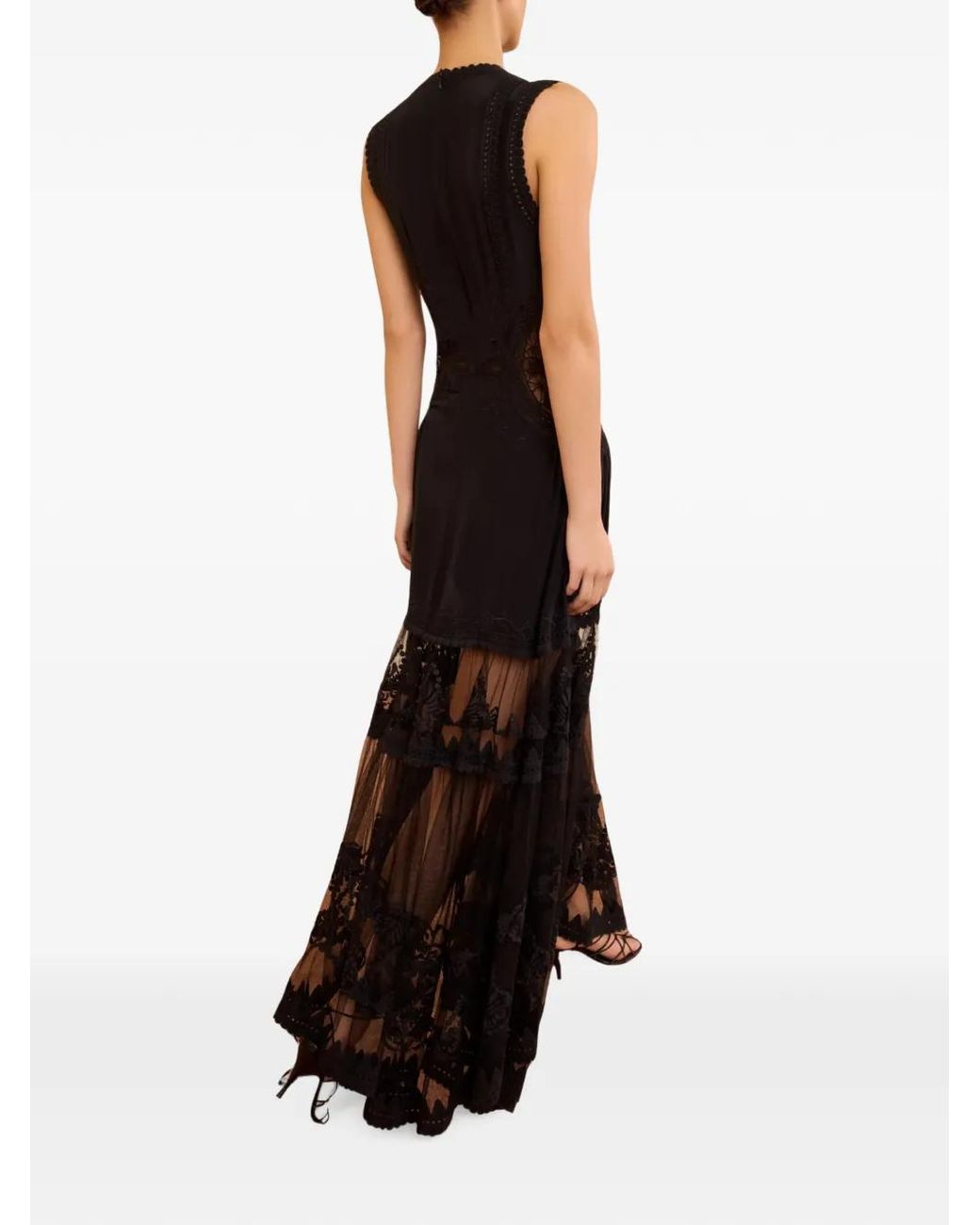 Ulla Johnson Blue Florence Embroidered Silk Maxi Dress