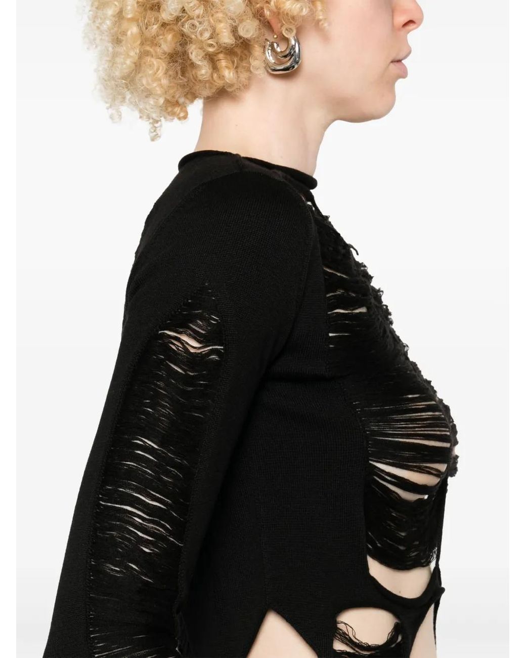 Rick Owens Black Wool Top