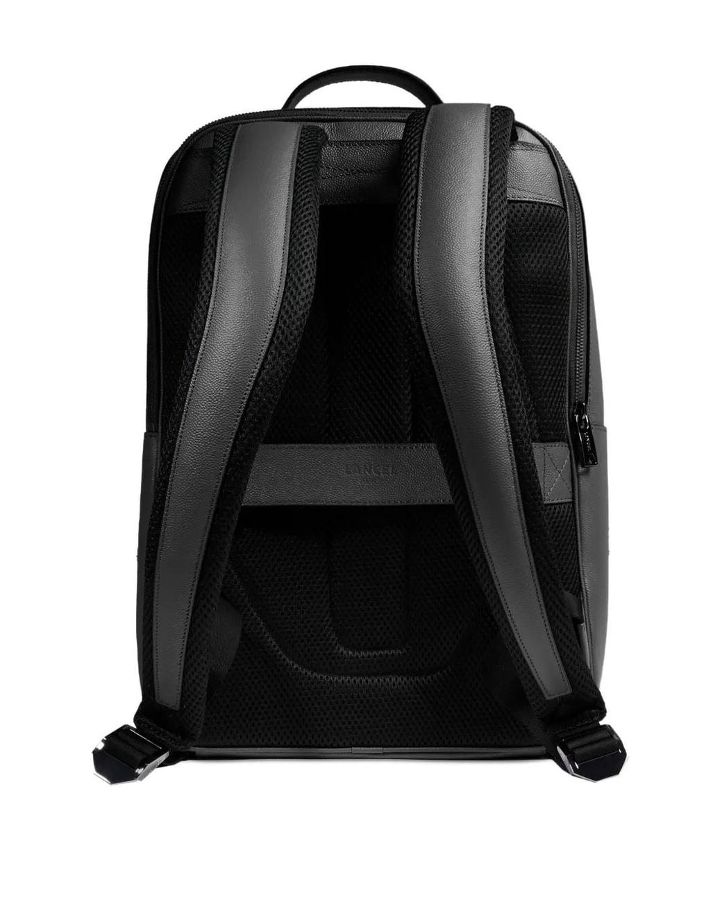 Lancel Black Leather Top-Handle Backpack for men