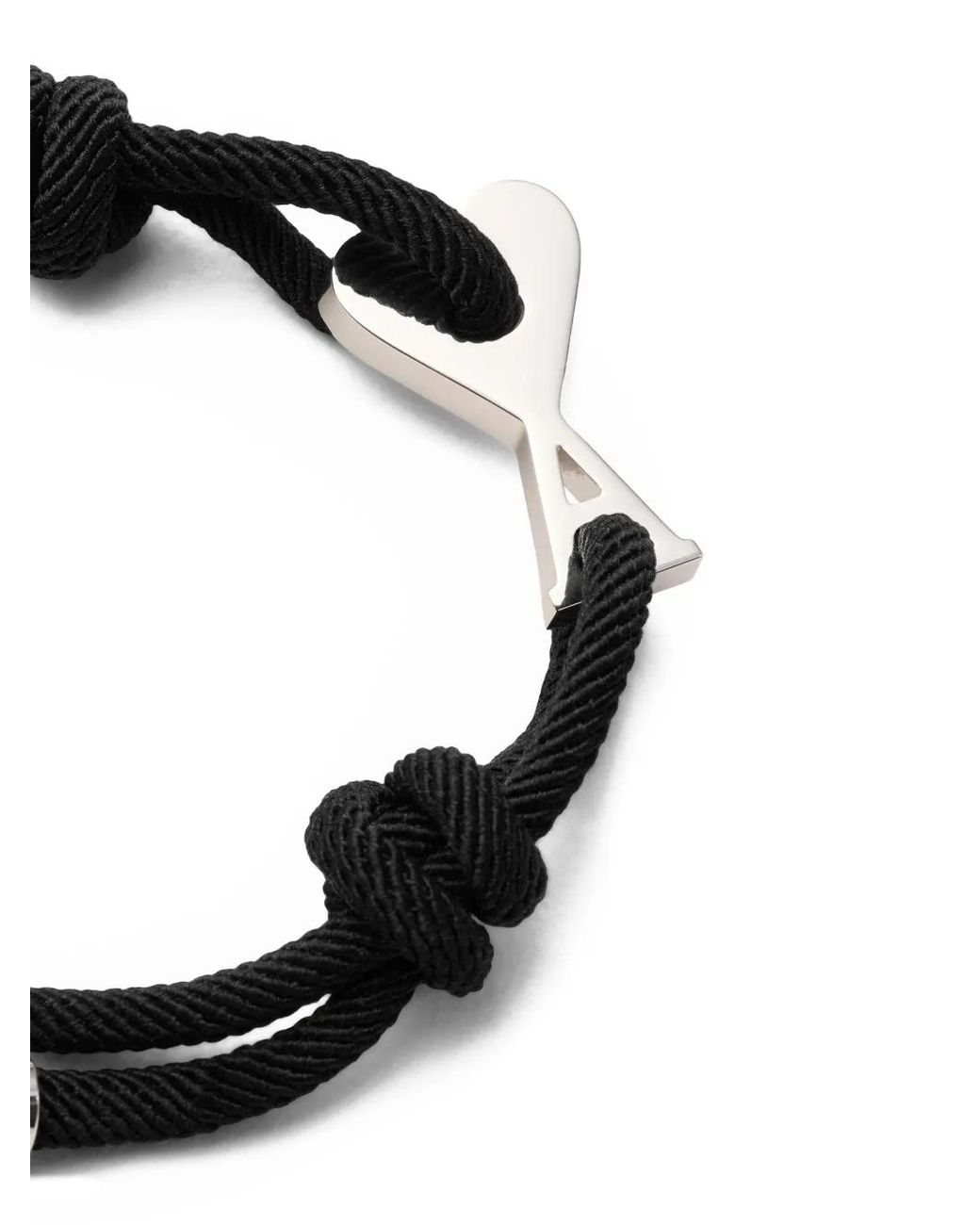AMI Black Cord Brass Ami De Coeur Bracelet