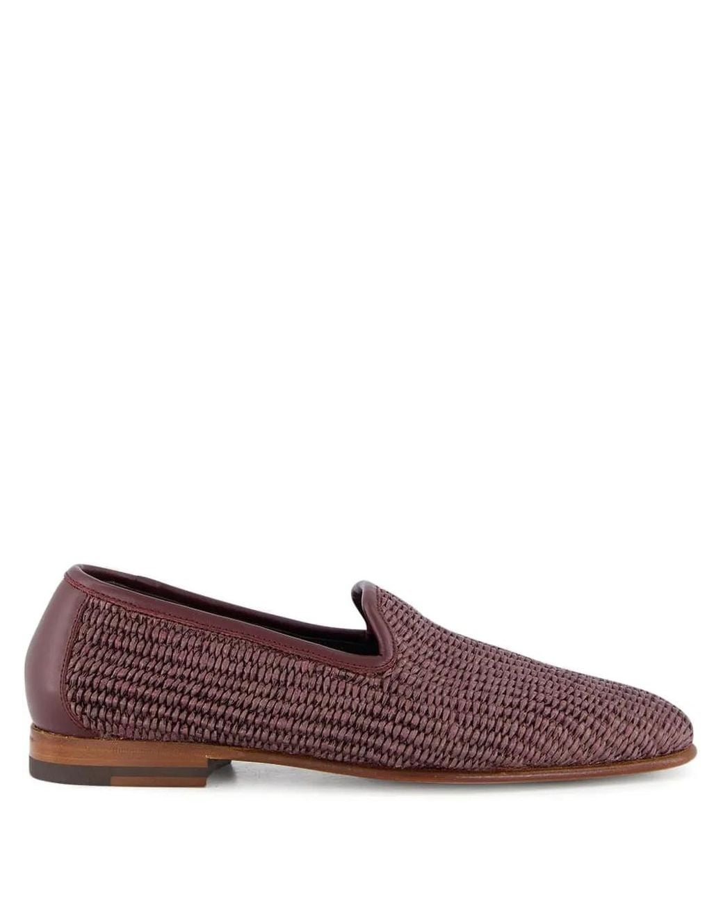 Manolo Blahnik Brown Raffia Loafers for men