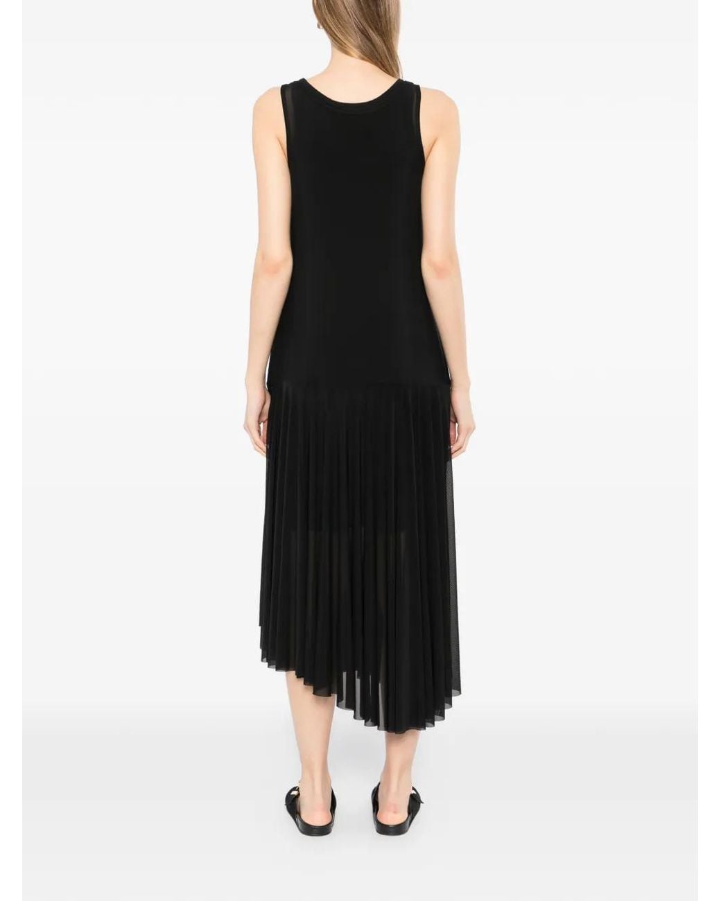 JNBY Black Asymmetric-Hem Dress