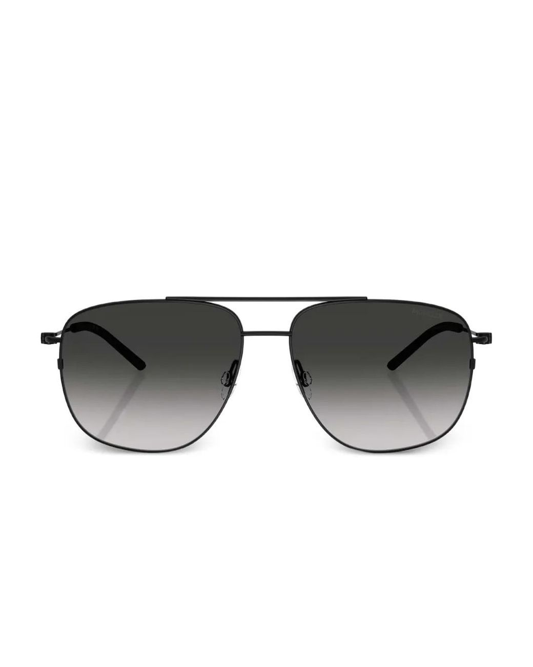 Moncler Black Alumini Pilot-Frame Sunglasses