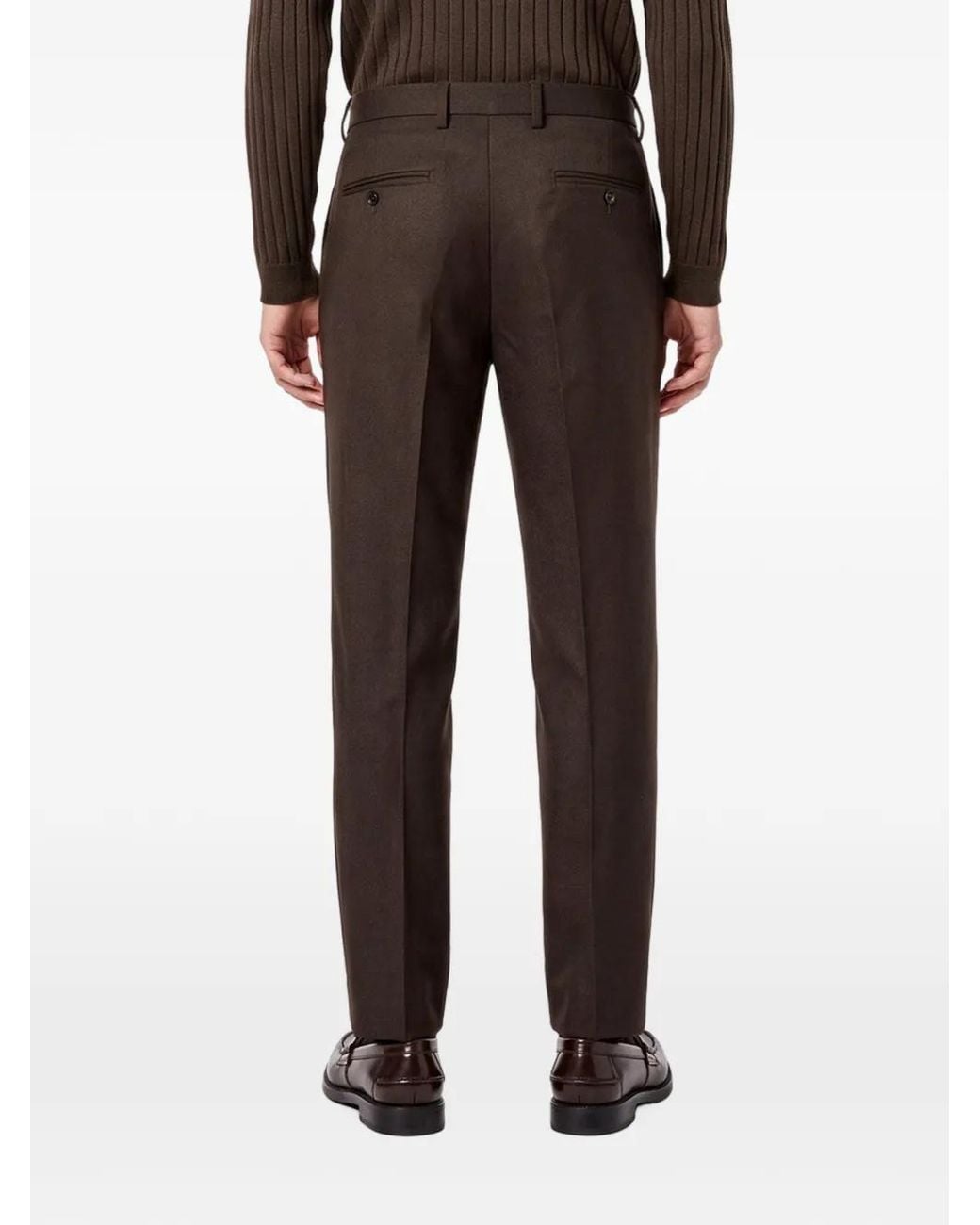 Briglia 1949 Brown Manhattan Pleated Tailored Trousers for men