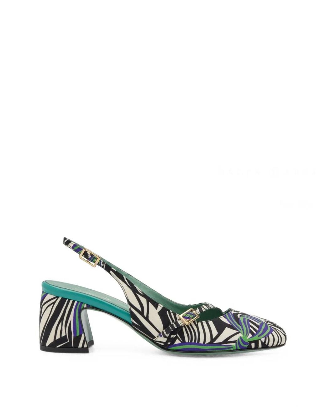 Paola D'arcano Metallic Printed Leather Sandals