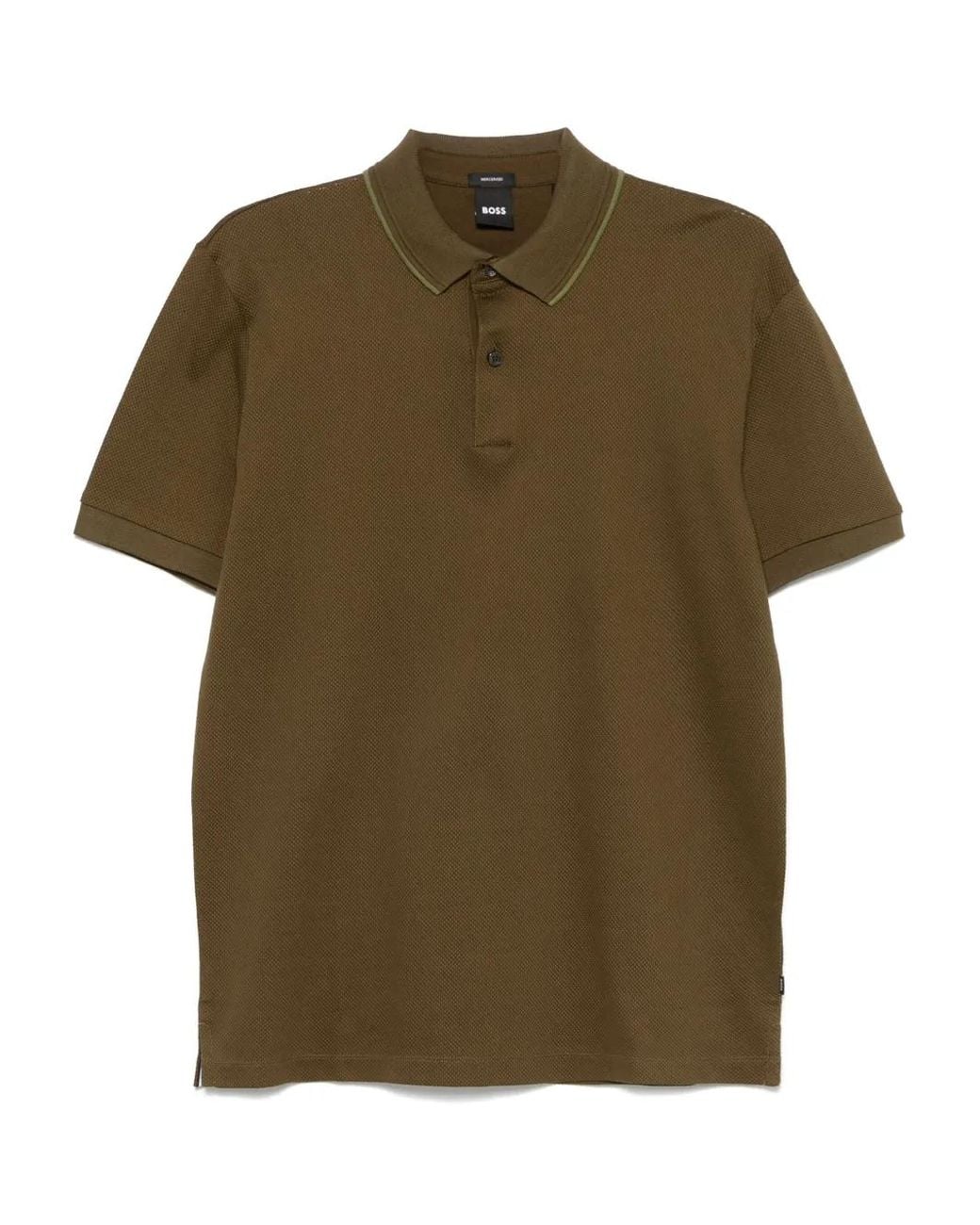 Boss Green Textured Polo Shirt for men