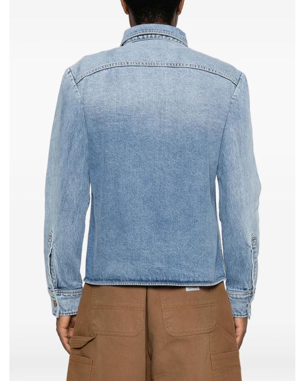 Willy Chavarria Blue Chente Denim Shirt for men