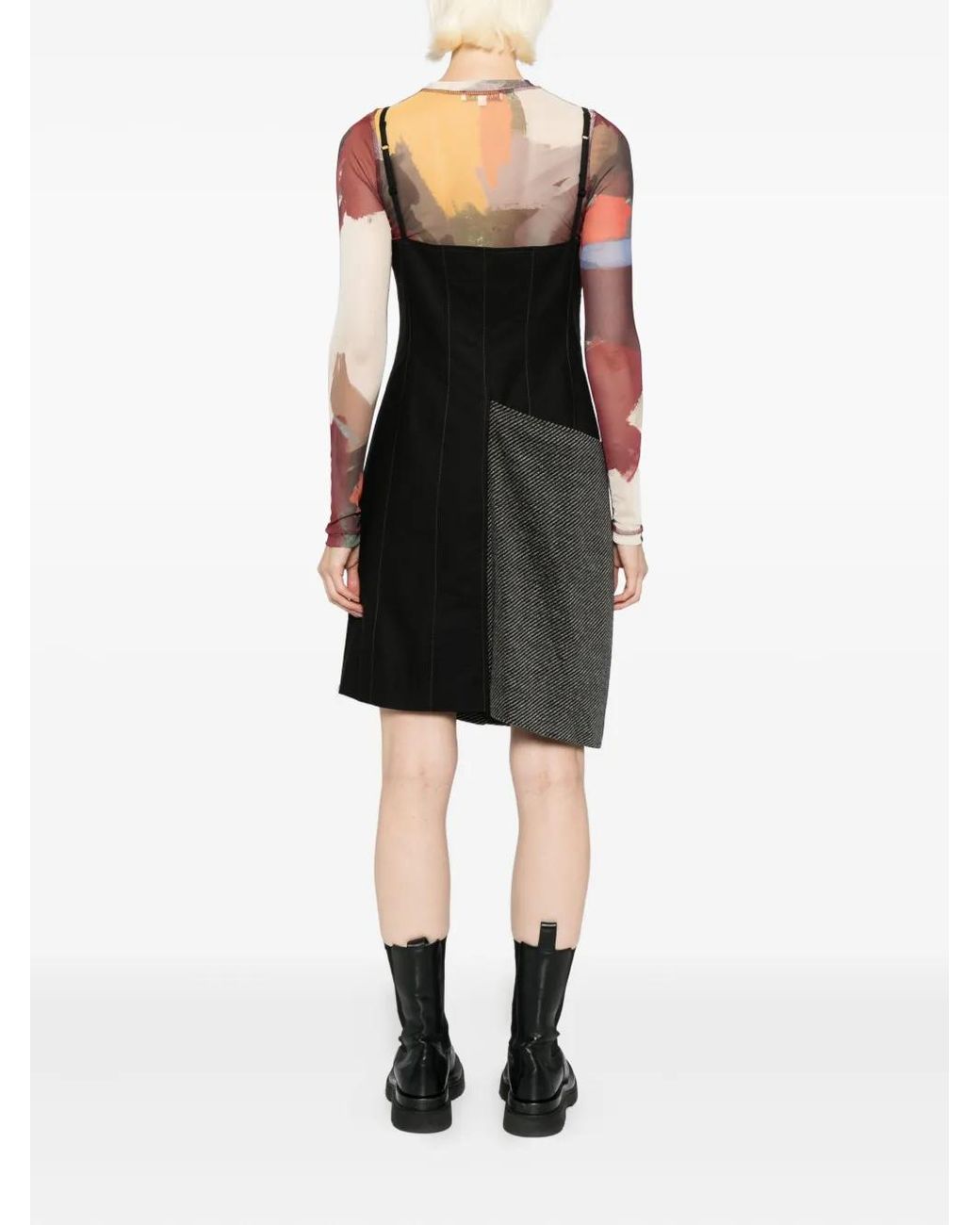 ANDERSSON BELL Black Patchwork-Kleid