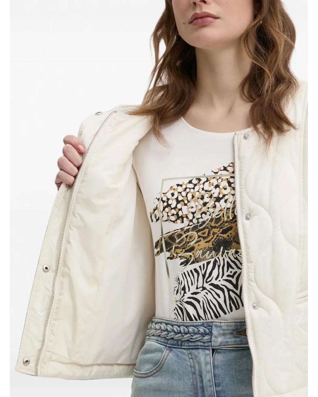 Giacca Con Zip di Morgan in White