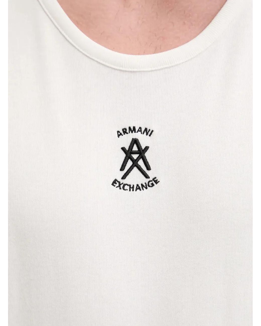 ARMANI EXCHANGE White Logo-Detail Tank Top for men
