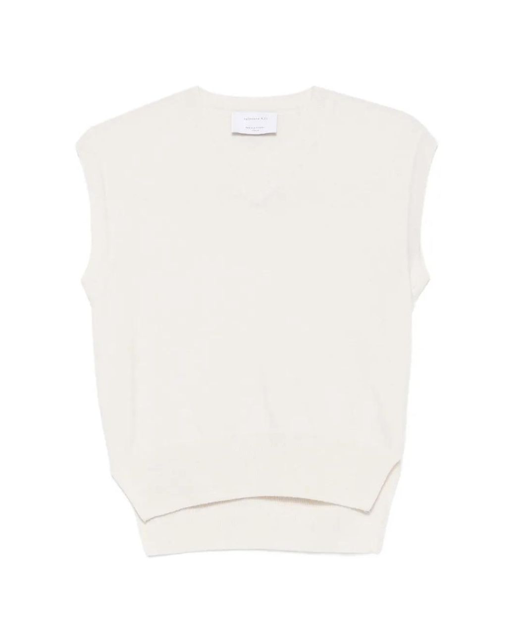 Daniele Fiesoli White V-Neck Vest