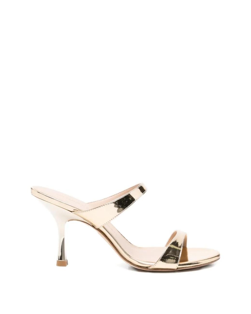 Stuart Weitzman White Nudist Slide Pumps
