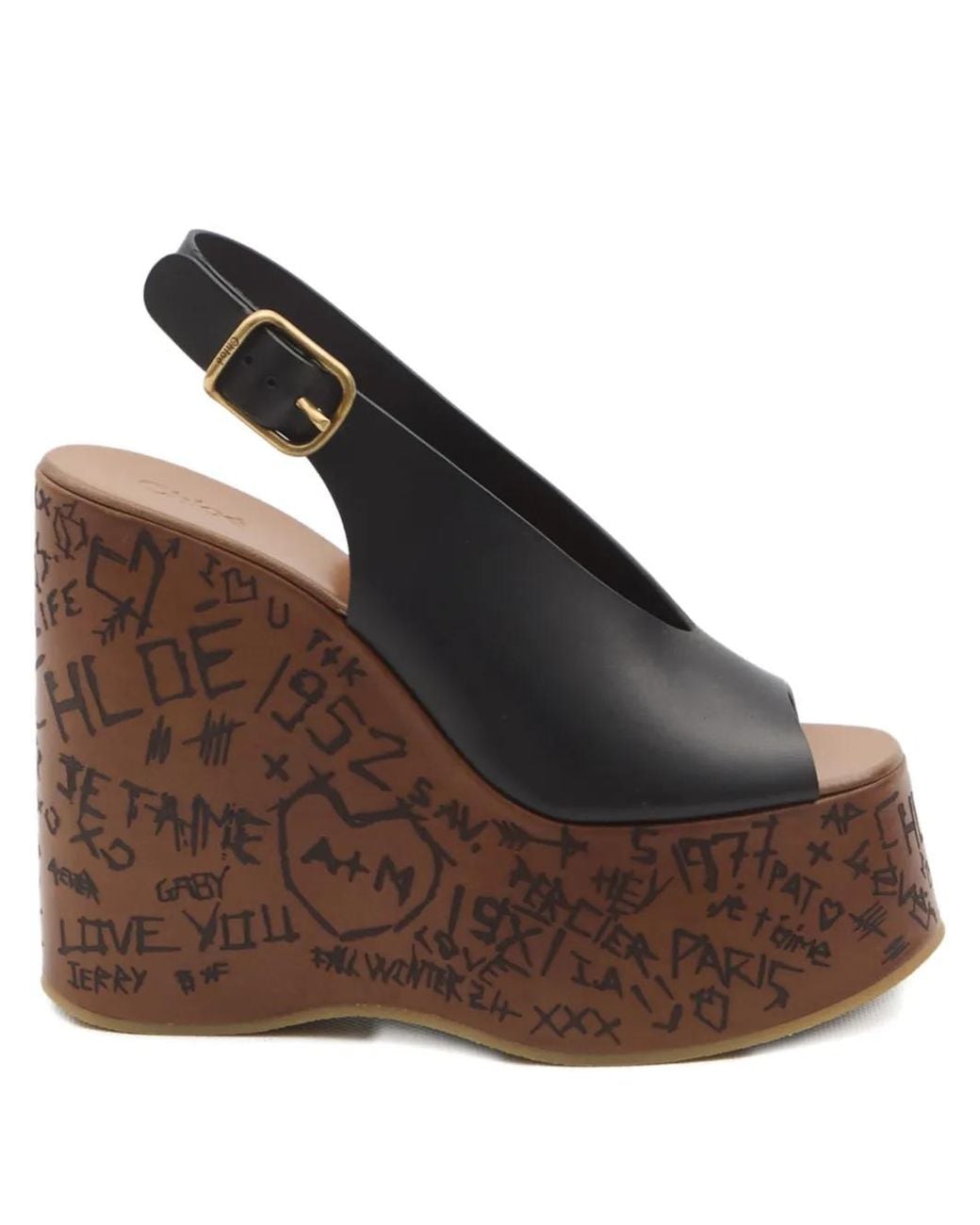 Chloé Brown 13Mm Maxime Sandals