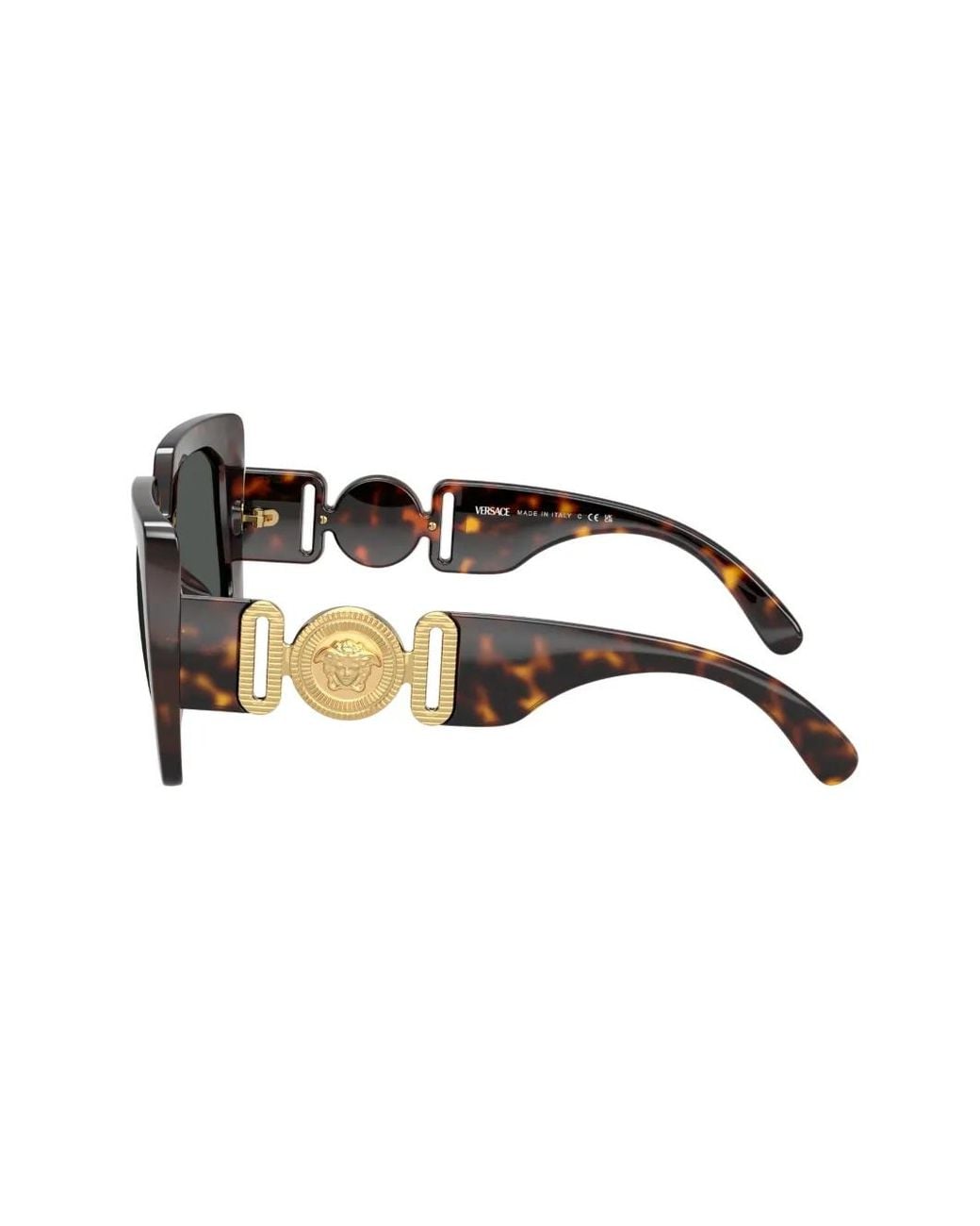 Versace Black Geometric-Frame Sunglasses