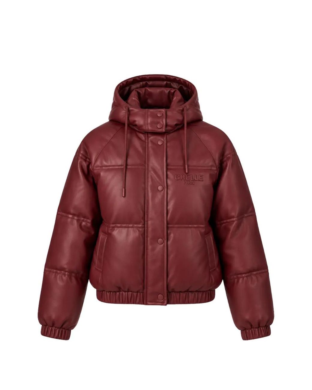 Gaelle Paris Red Quilted Hooded Jacket
