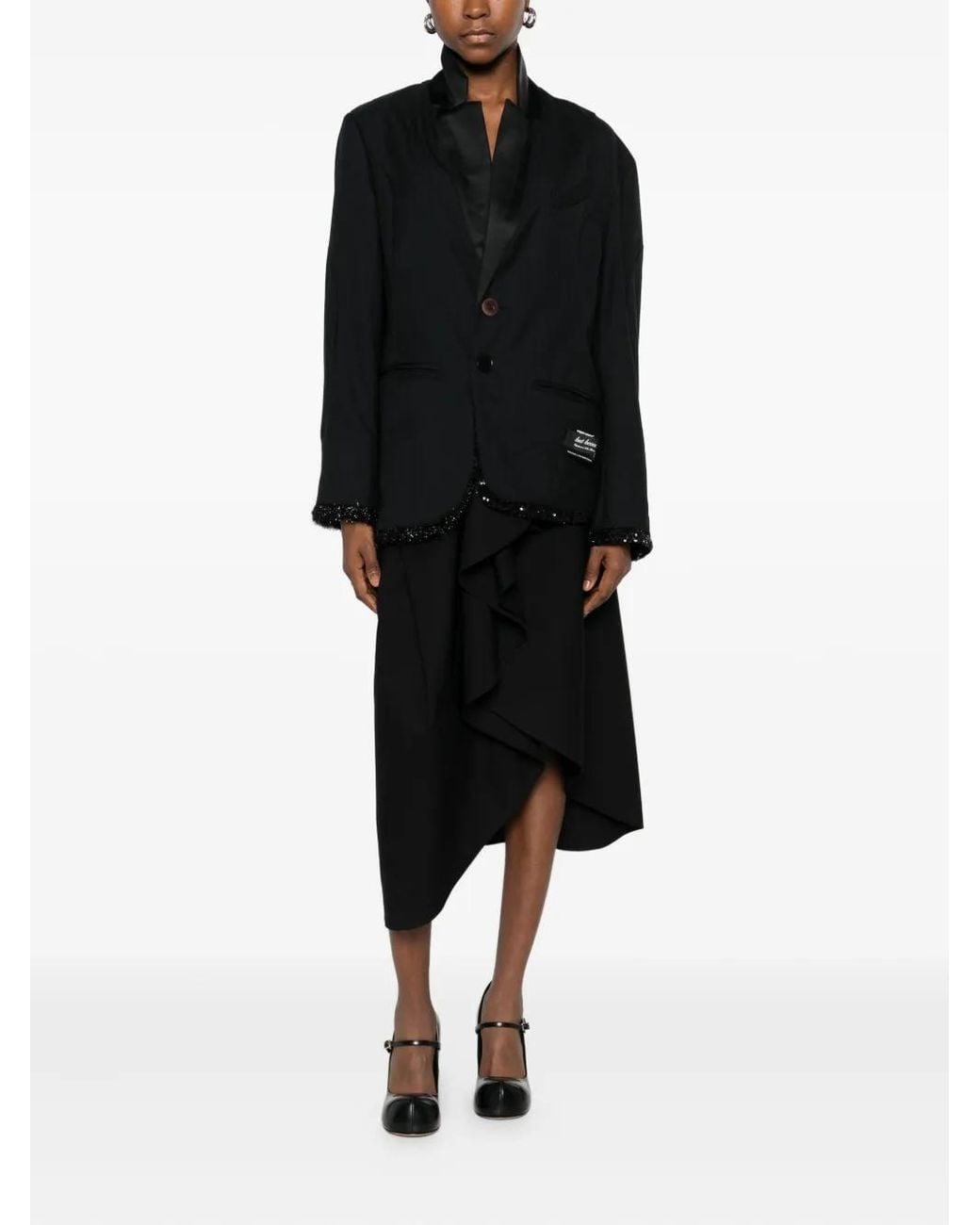 Undercover Black Sequin-Embellished Blazer