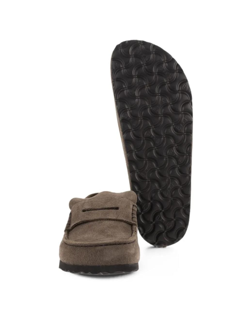 Birkenstock Brown Naples Calf Suede Mules
