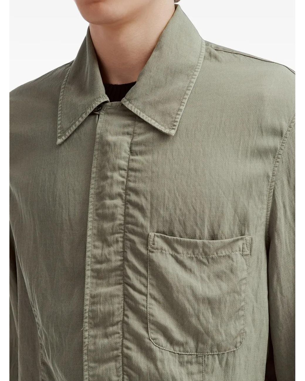Our Legacy Green Sift Zip Shirt for men