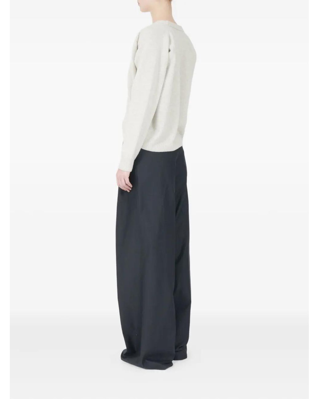 Maison Margiela White Wool Knit Top