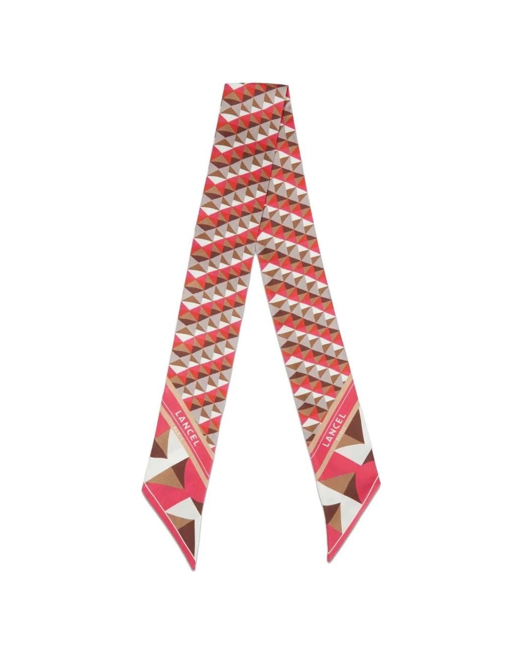 Lancel Red Geometric-Print Hairband