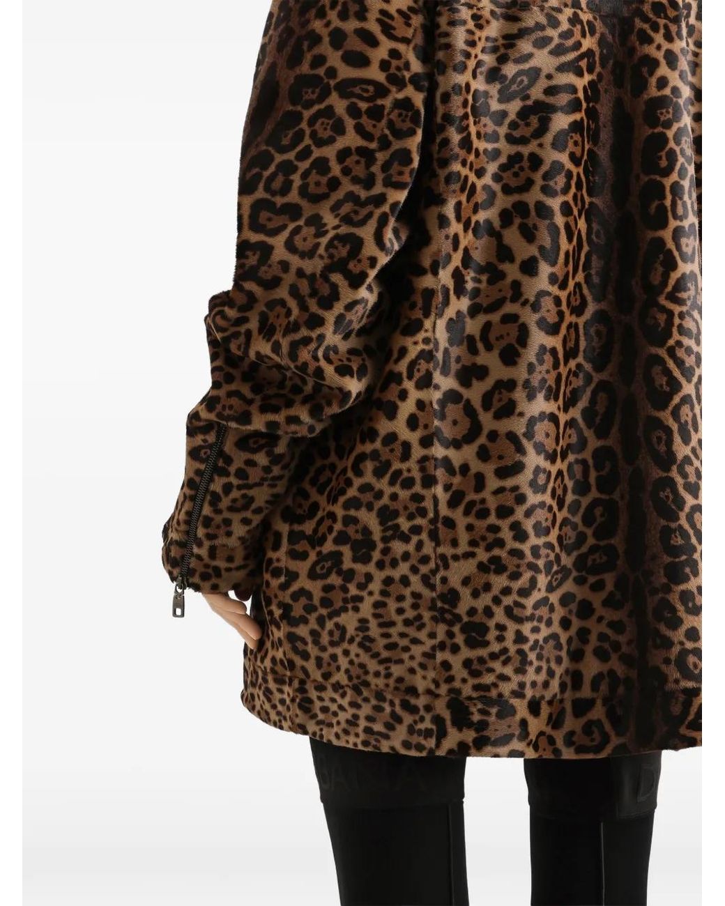Dolce & Gabbana Brown Pony Leo Shirt-Style Jacket