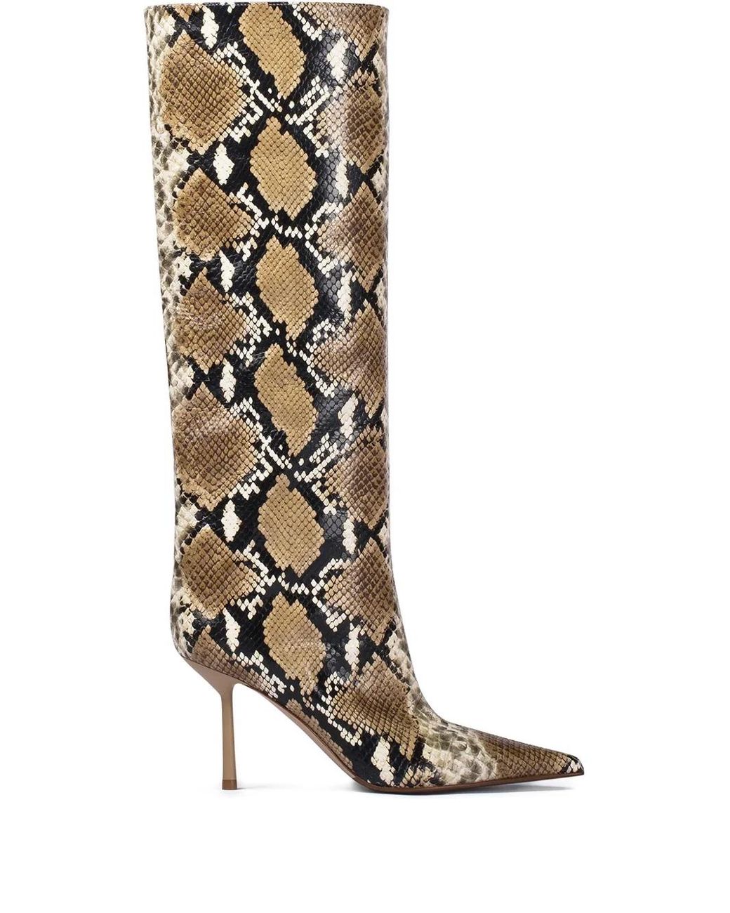 Le Silla White 80Mmm Bella Leather Stiletto Boots