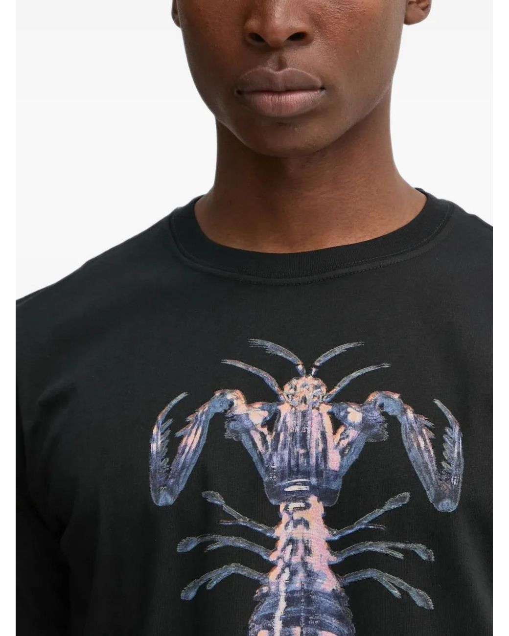 Paul Smith Black Lobster Print T-Shirt for men