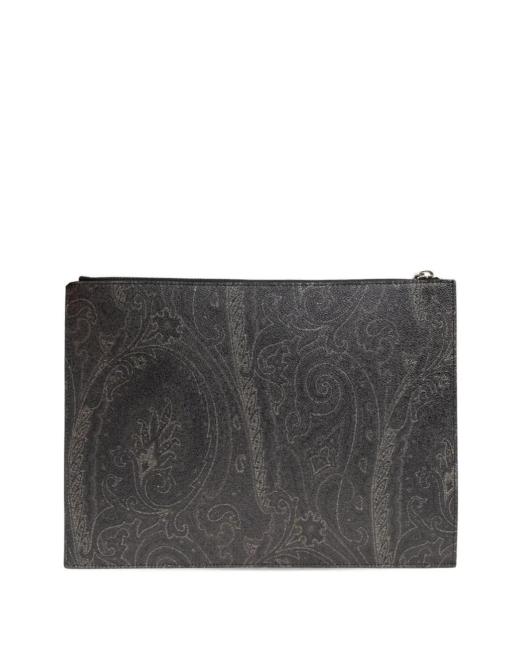 Etro Black Leather Pouch Slg for men