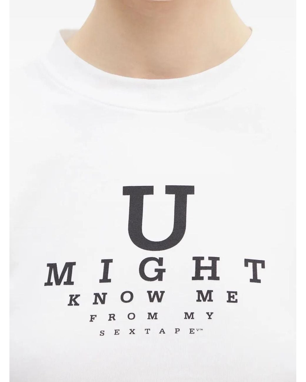 Vetements Black Eye-Chart Cropped Top