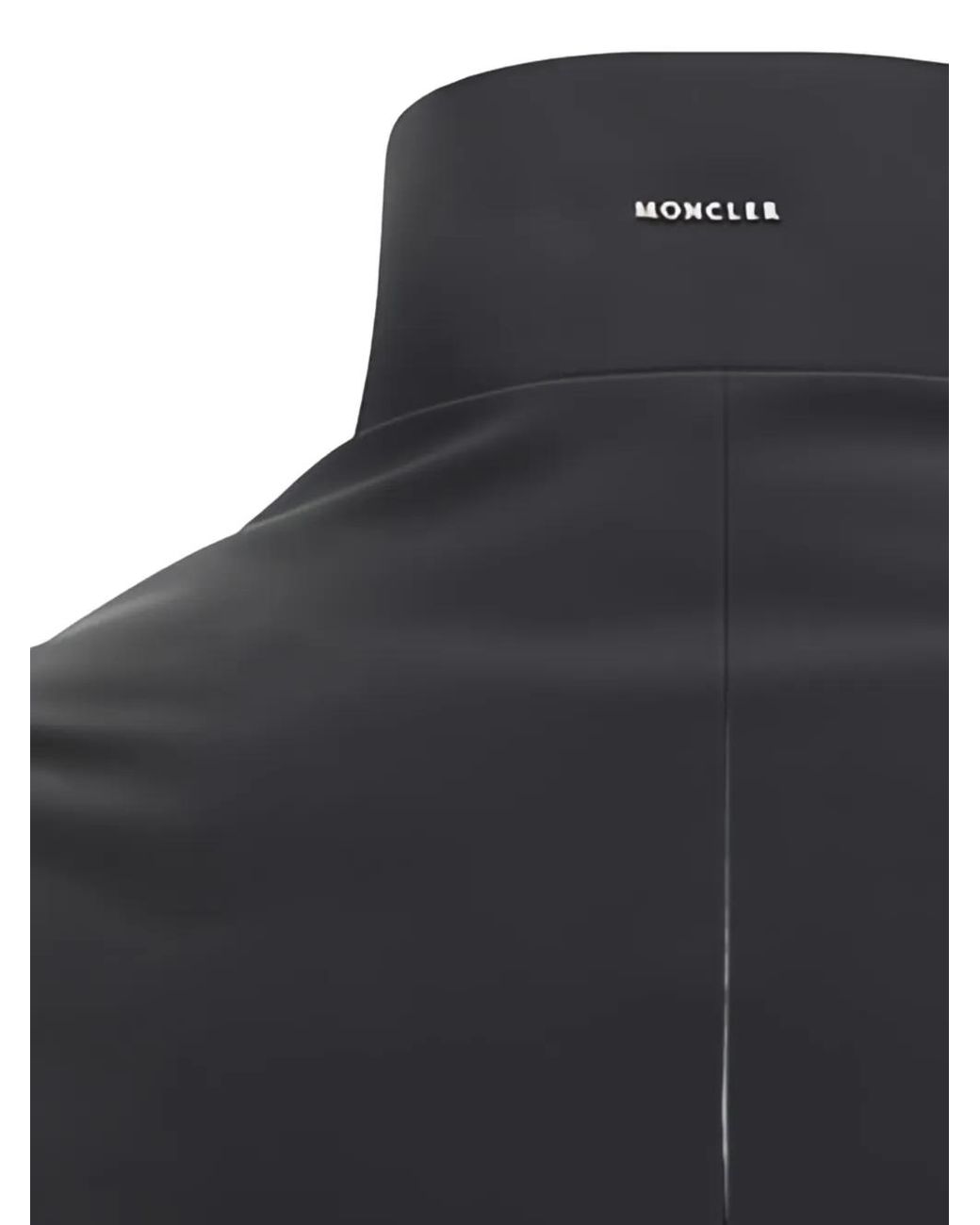 Moncler Blue High-Neck Flap-Pocket Jacket for men