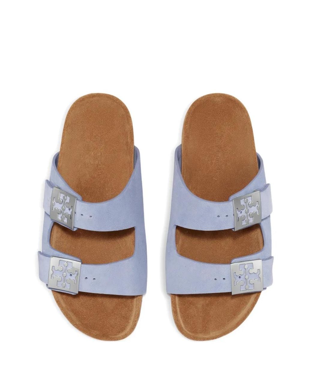 Tory Burch White Mellow Buckle-Strap Sandals