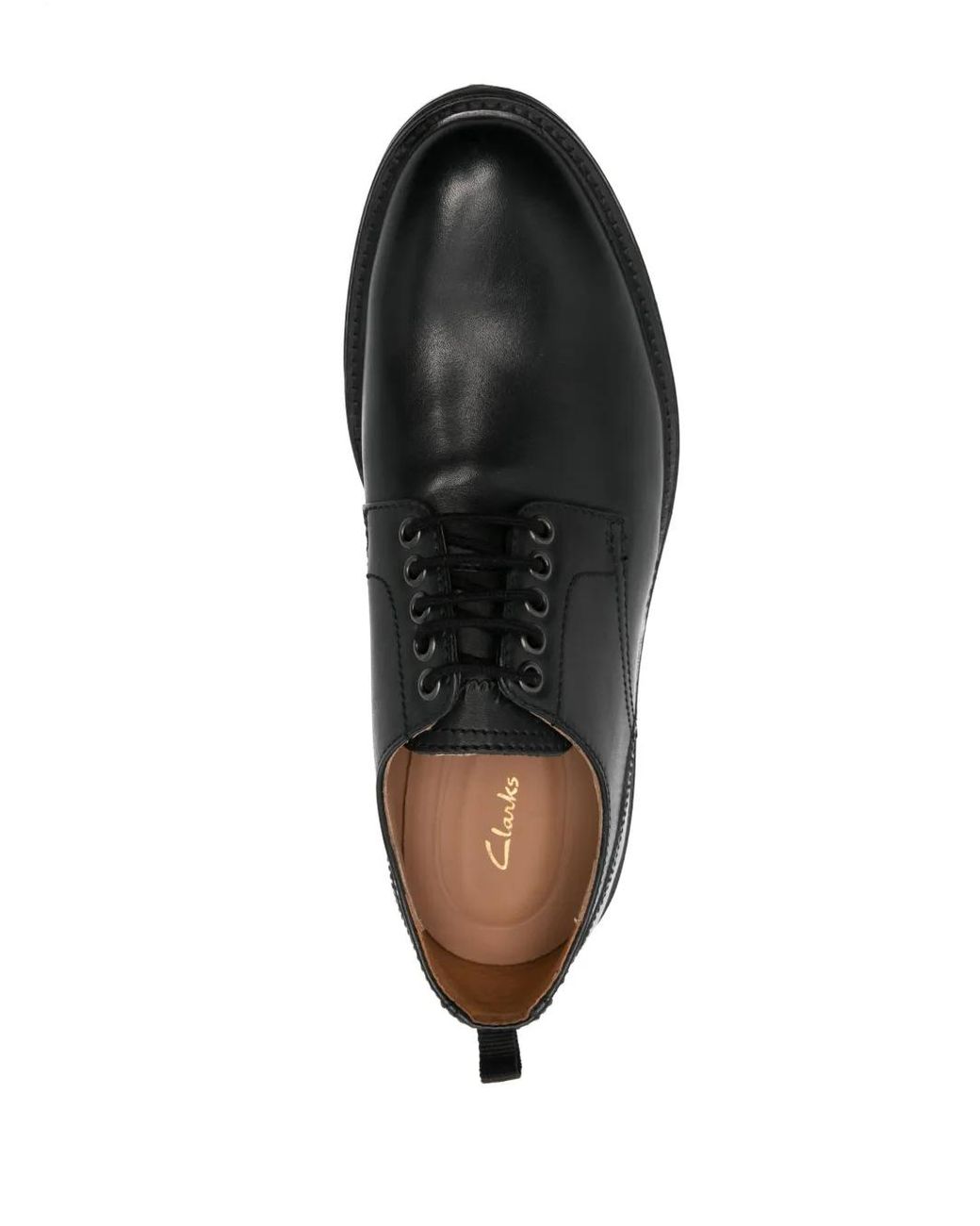 Clarks Black Chantry Walk Leather Derby Shoes for men