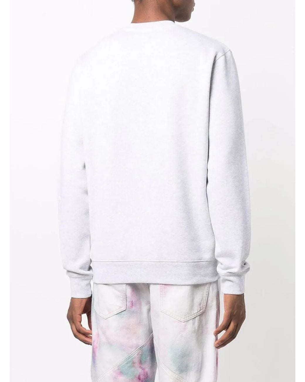 MSGM White Logo-Print Cotton Sweatshirt for men