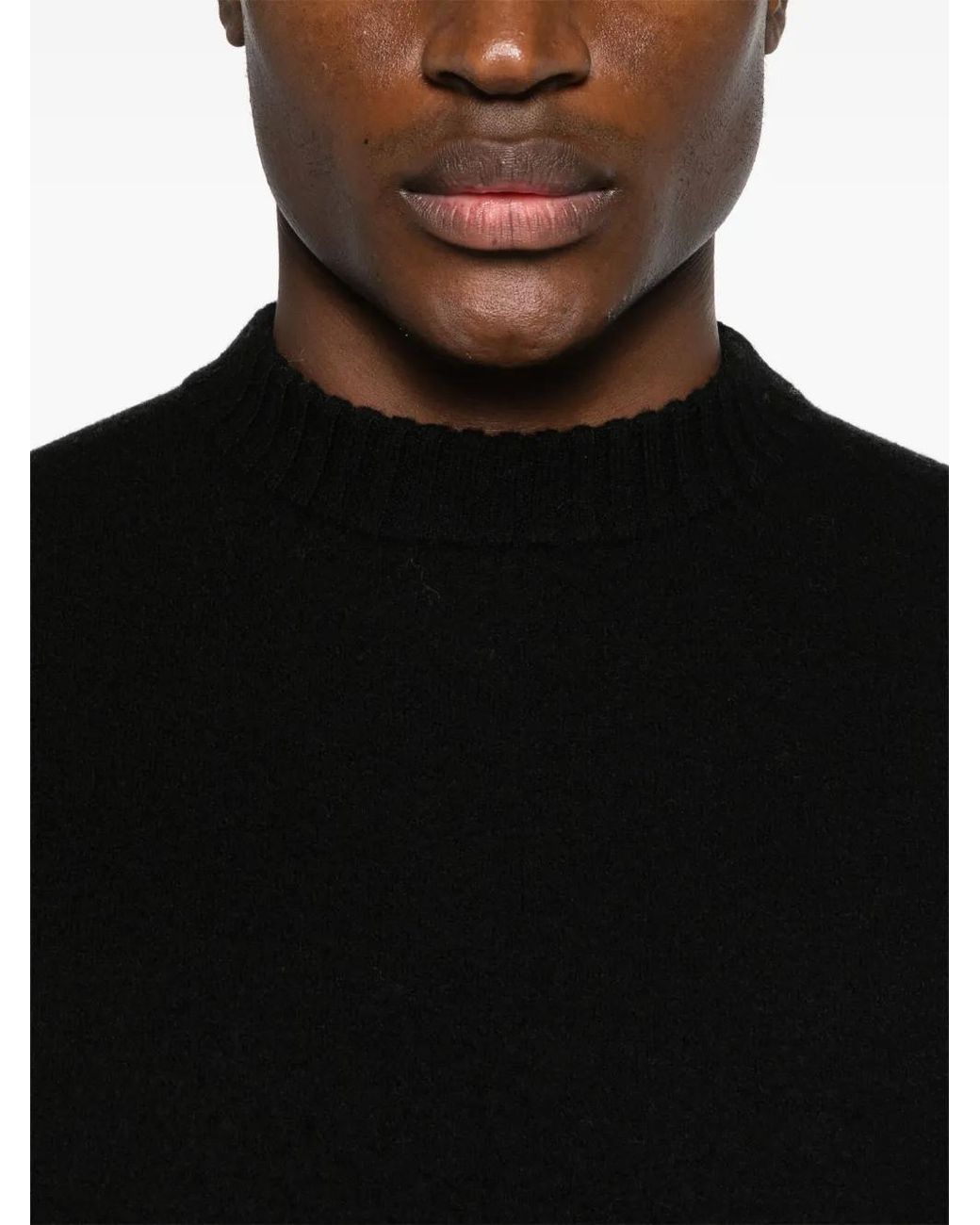 Jil Sander Black Logo Sweater for men