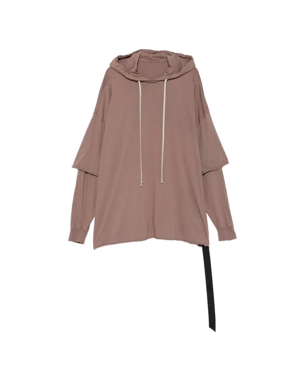 Rick Owens Pink Tommy Hustler Double-Layer Hoodie for men