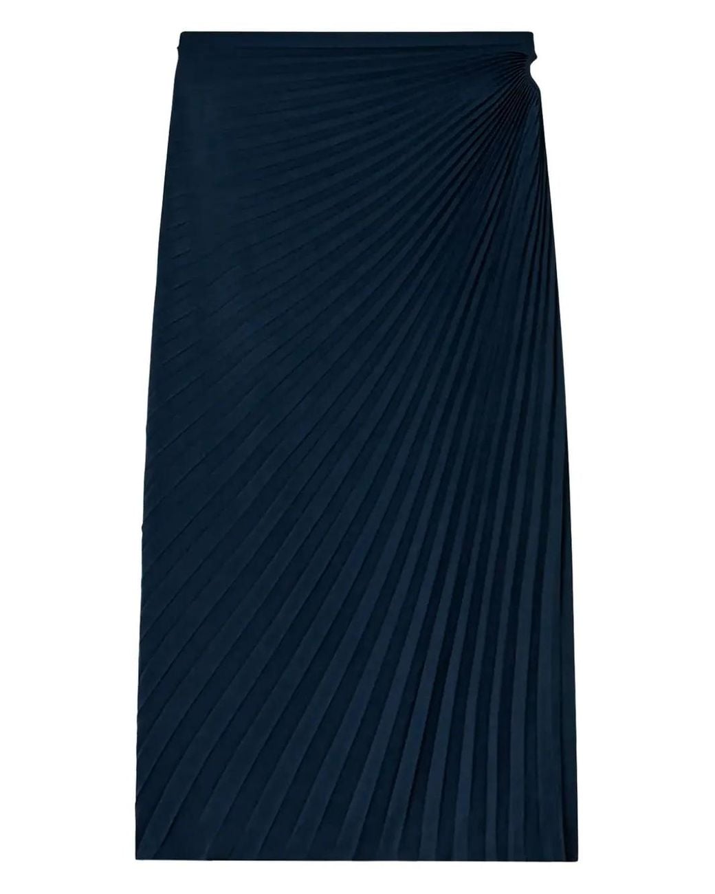 KENZO Blue Sunray-Pleated Midi Skirt
