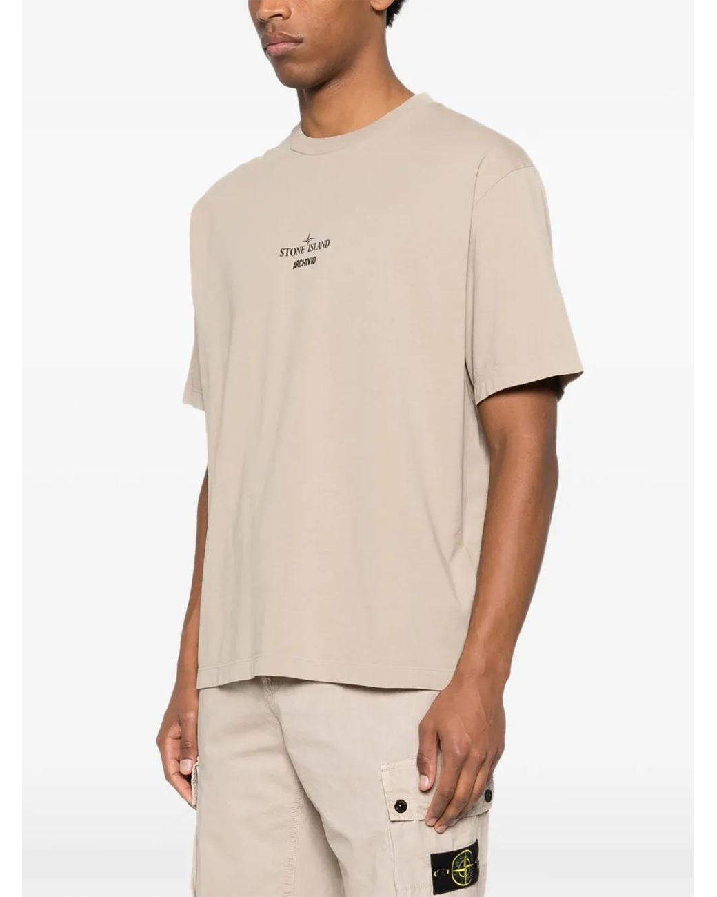 Stone Island Natural 2100023 Organic Cotton Jersey T-Shirt for men