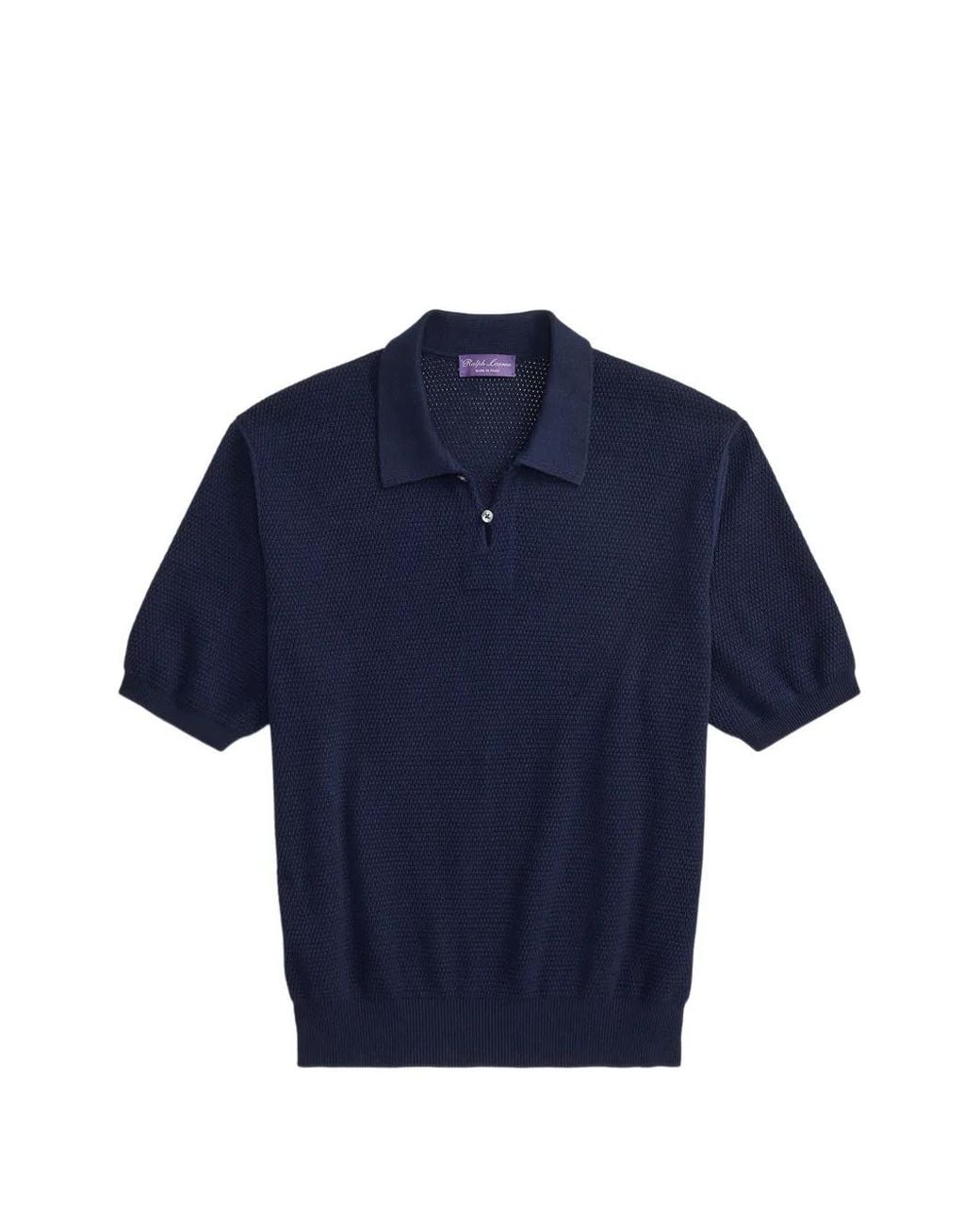 Ralph Lauren Blue Tuck-Stitch Polo Shirt for men