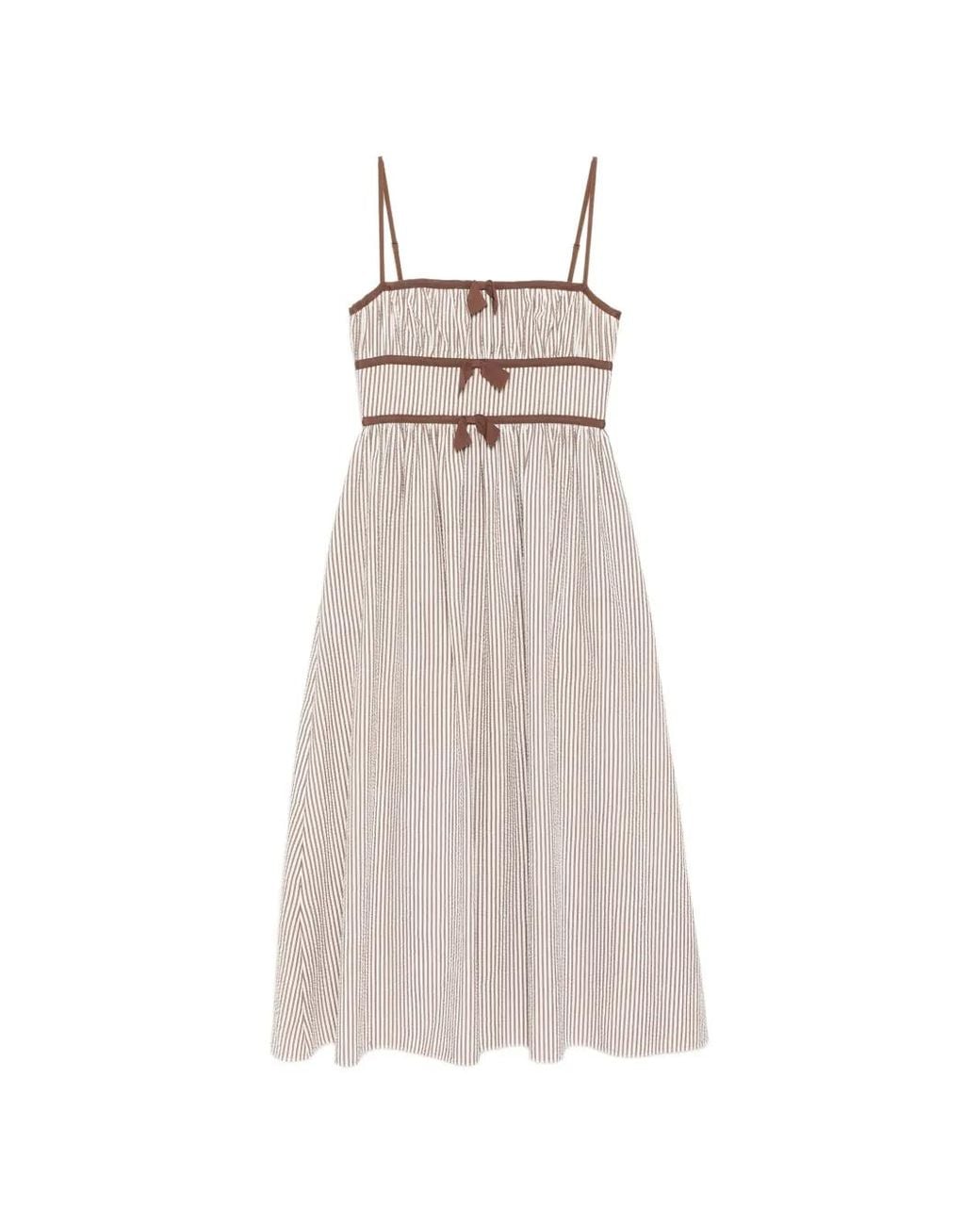 Cynthia Rowley White Clara Seersucker Dress