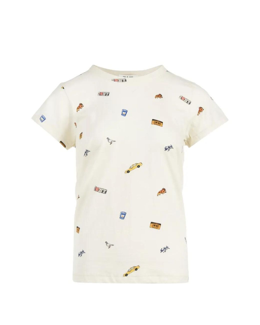 Rag & Bone White Nyc Patch-Print T-Shirt