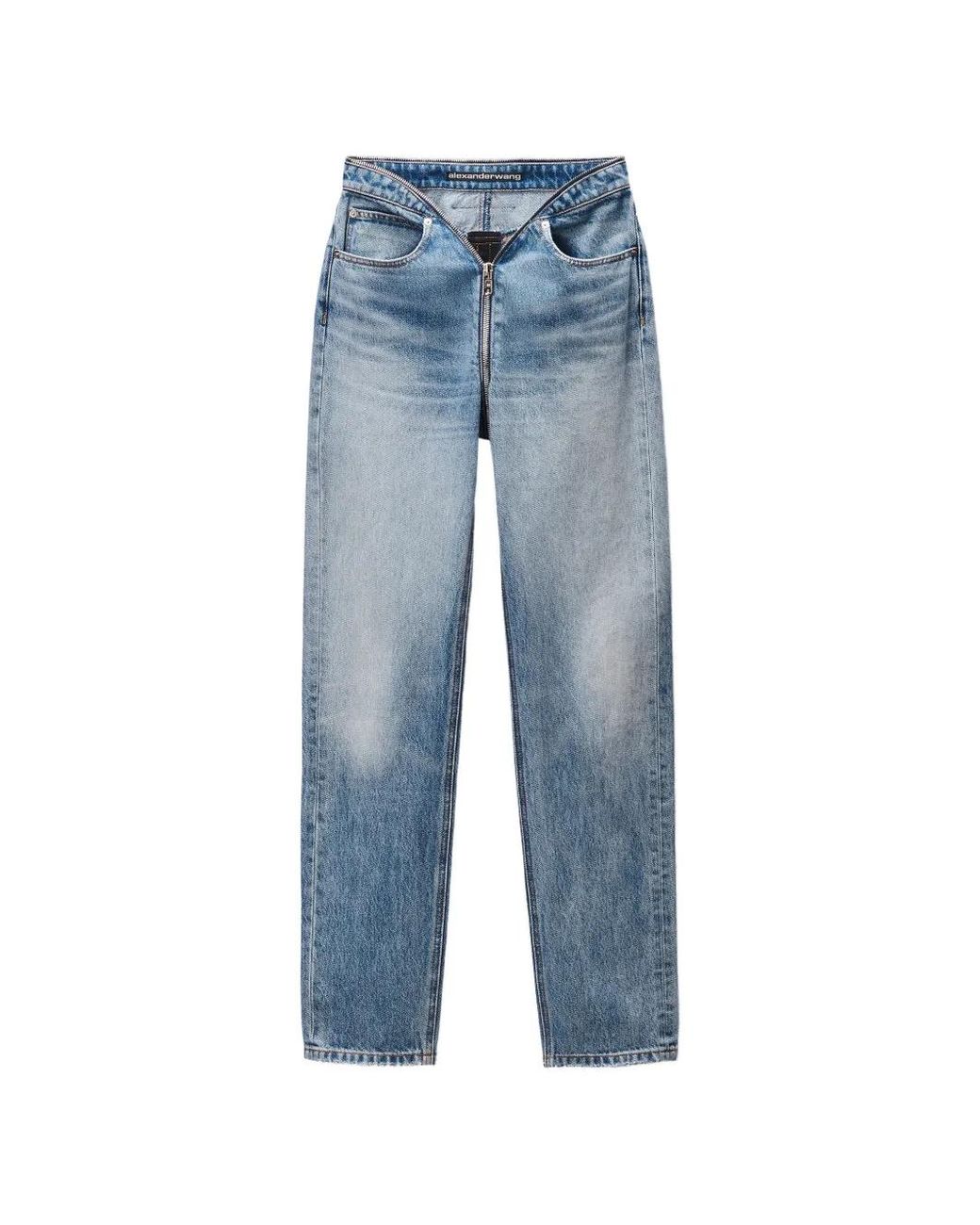 Alexander Wang Blue Zip V-Waist Jeans