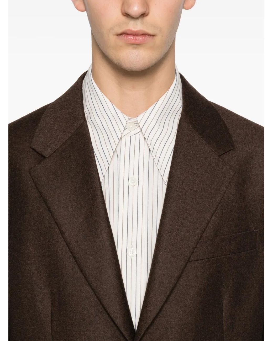 Ferragamo Brown Button Pocket Jacket for men